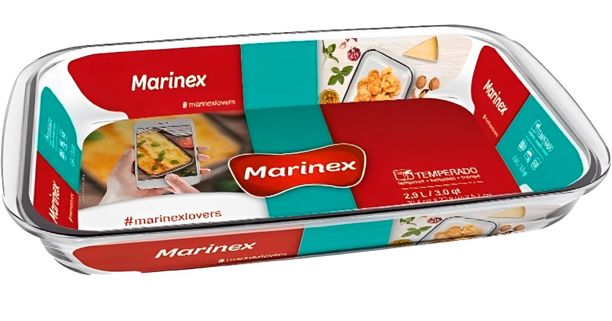 マー Assadeira Marinex 2,9 Litros - Retangular - Ref. 653641
