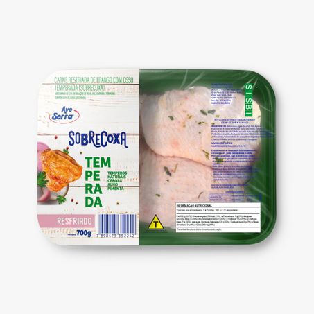 SOBRECOXA DE FRANGO AVE SERRA TEMPERADA RESFRIADA BANDEJA 700G