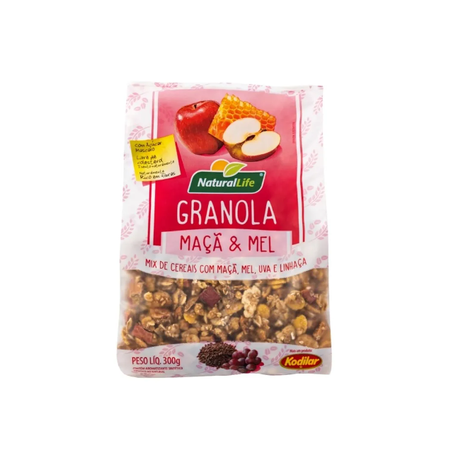 Granola NaturalLife Maçã e Mel 300g