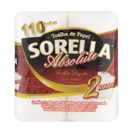 Papel toalha sorella absolute c/2