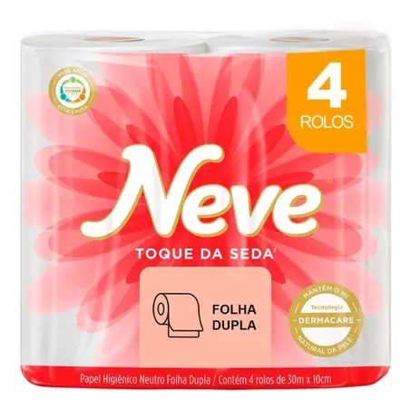 Papel Higienico Neve Toque de seda C/4