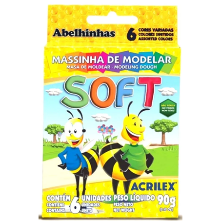 Esc massa modelar acrilex 60g 6un