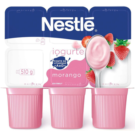 IOGURTE NESTLÉ MORANGO BANDEJA 510G