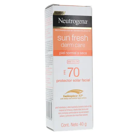 PROTETOR SOLAR FACIAL NEUTROGENA SUN FRESH DERM CARE SEM COR FPS 70 40G 360-16