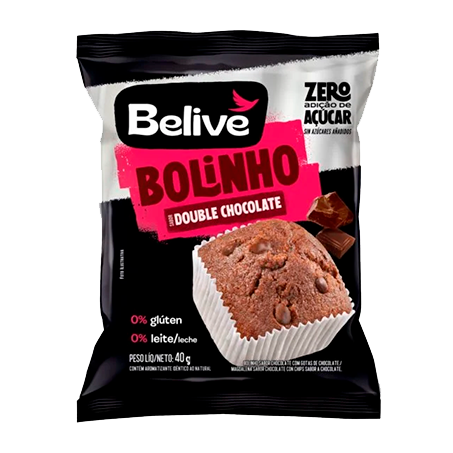Bolinho muffin belive double chocolate 40g