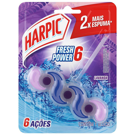 DESINFETANTE SANITÁRIO HARPIC POWER6 LAVANDA 39G+