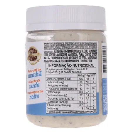 CREME DE CHOCOLATE BRANCO BOM PRINCÍPIO COM COOKIES POTE 250G 360-13