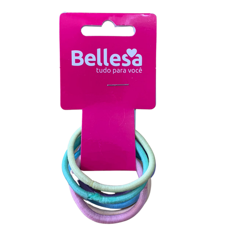 Elastico p/cabelo bellesa grosso pastel