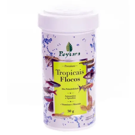 Racao tropicais flocos 30g poytara