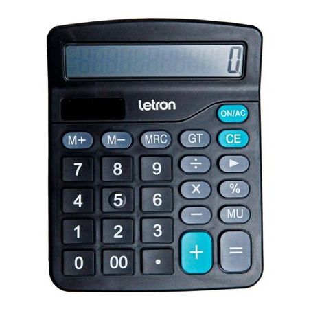 CALCULADORA LEONORA DE MESA 12 DIGITOS PRETO