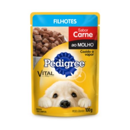 Alim caes pedrigree filhotes carne 100g