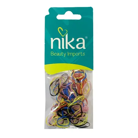 Elastico cabelo silicone color nika c/100un