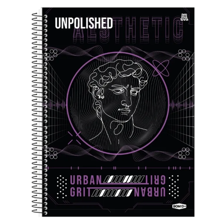 Caderno animativa bom d+ grande 10 materias capa dura 160 folhas masculino