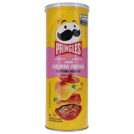 SALGADINHO BATATA PRINGLES GOSTINHO BRAZUCA GALINHA CAIPIRA LATA 100G 360-35