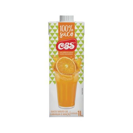 SUCO CBS 100% LARANJA/MACA 1L