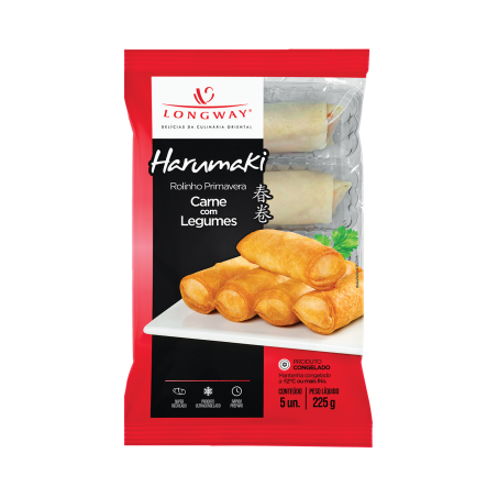 Rolinho harumaki long way carne com legumes 225g