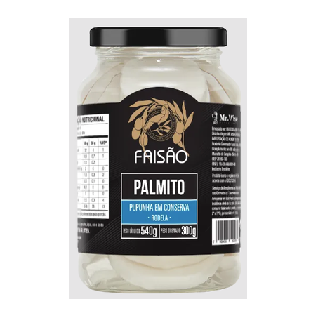 PALMITO FAISAO 300G PUPUNHA RODELA VD