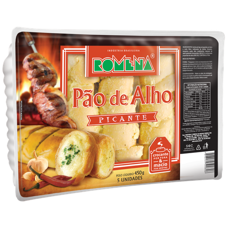 Pao de alho romena picante 450g