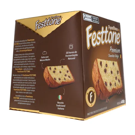 Panettone Festtone Premium Chocolate Belga 400g 360-30
