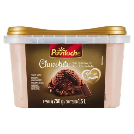 Sorvete paviloche classic 1.5l chocolate