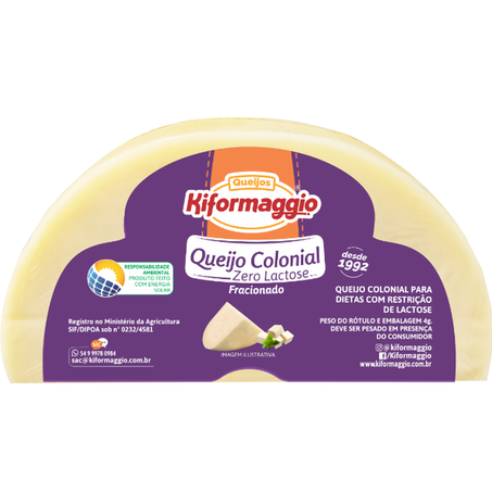 QUEIJO KIFORMAGGIO KG COLONIAL ZERO LACTOSE