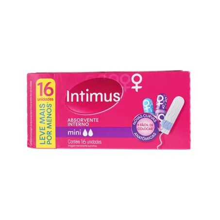 Absorvente Interno Intimus Mini Leve 16 Pague 15 Unidades 360-1