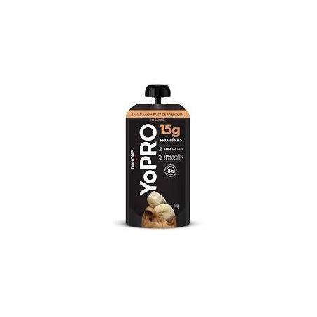Iogurte yopro banana e pasta de amendoim pouch 160g