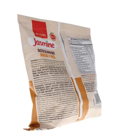 BISCOITO JASMINE ROSQUINHA INTEGRAL AVEIA MEL 120G 360-13