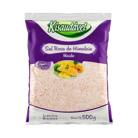 Sal Rosa Do Himalaia Moído Kisabor Embalagem 500G