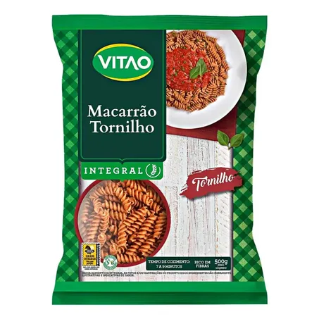 MACARRAO INTEGRAL TORNILHO 500G - VITAO