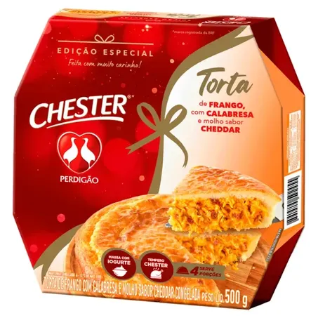 Torta Perdigão Chester Frango com Calabresa e Molho Cheddar 500g