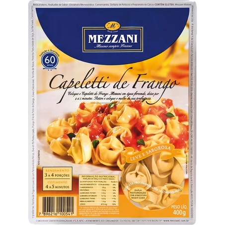Massas Recheadas Mezzani 400g - Capeletti de Frango