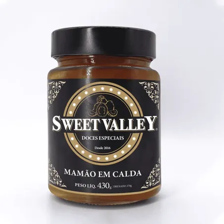 Doce Mamao Sweet Valley 430g Calda Vidro