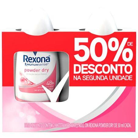 Desodorante pcc/kit2un rolon rexona fem power d 50ml