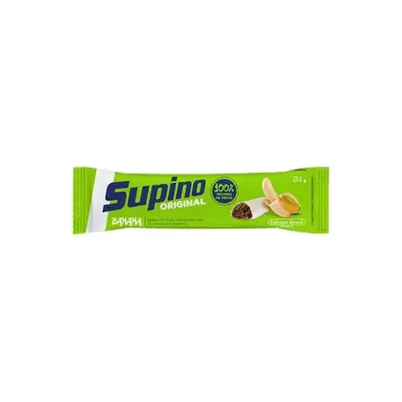 Barra De Frutas Supino Banana Cobertura Chocolate Branco 24g 
 
