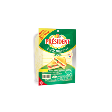 QUEIJO MUSSARELA PRÉSIDENT FATIADO KG