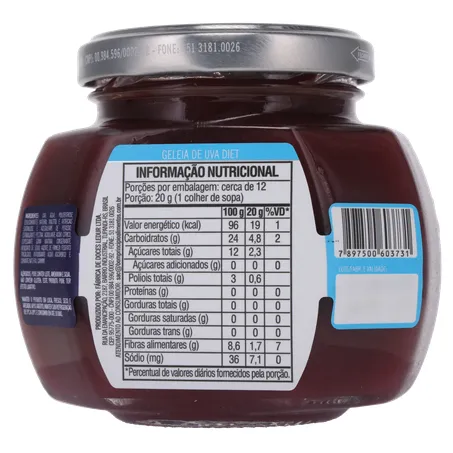 GELEIA BOM PRINC 230G DIET UVA  360-19