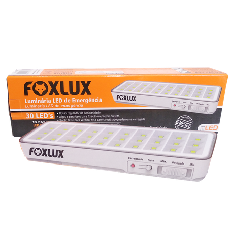 Luminaria emergencia foxlux 30 leds