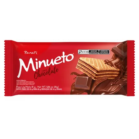 Wafer minueto chocolate 81g