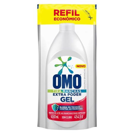 TIRA MANCHAS OMO WHITE S CLORO SACHE 450ML