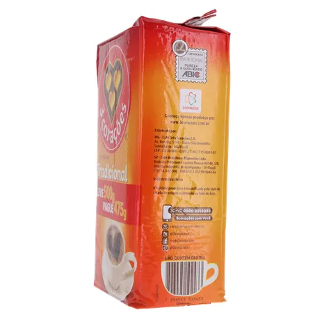 Cafe 3 coracoes tradicional vacuo lv500g pg 475g 360-7