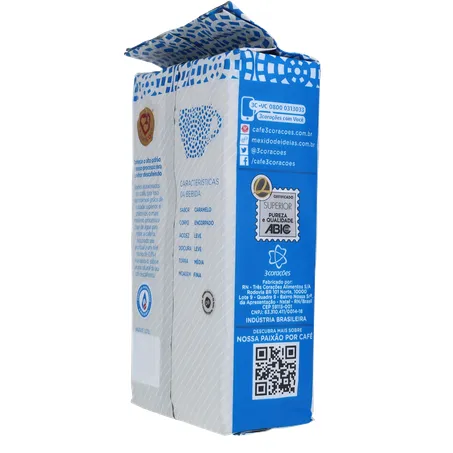 CAFÉ PÓ 3 CORAÇÕES DESCAFEINADO 250G 360-24