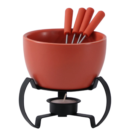APARELHO FONDUE FULL FIT 7P CERAMIC VERMELHO 30235