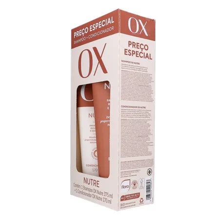 Shampoo Ox Cosméticos 375ml + Condicionador Nutre 170ml 360-5