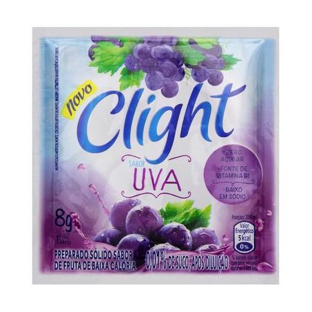 Refresco em Pó Clight Uva 8G