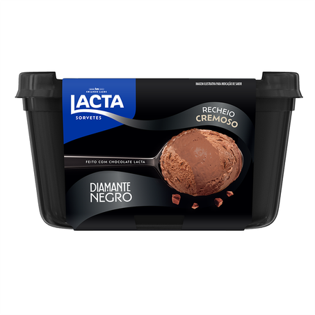 Sorvete lacta diamante negro pote 900ml
