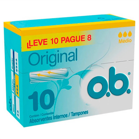 Absorvente interno sempre livre ob 10 unidades médio