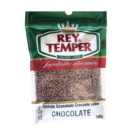 CONFEITO REY TEMPER GRANULADO CHOCOLATE PACOTE 100G