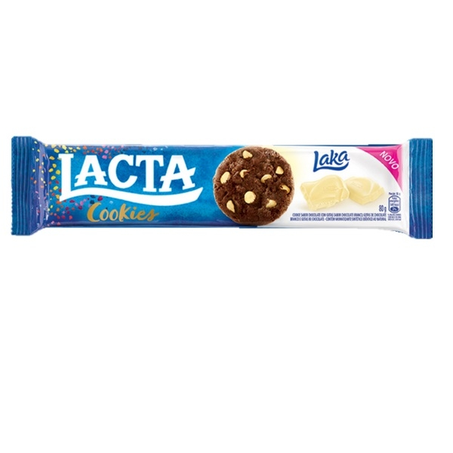 Cookie Lacta Gotas de Chocolate Branco 80G