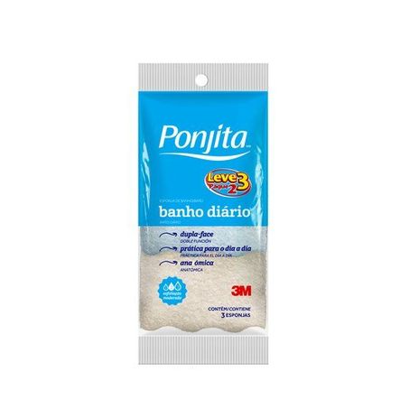 Esponja Banho 3m Ponjita Leve 3 Pague 2 
 